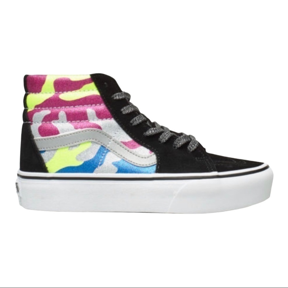 Vans Sk8-Hi Platform 2 After Dark Camo/True White Sneakers Size 11 Women‎